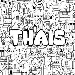 Coloraci&oacute;n del nombre THAIS - decorado ciudad