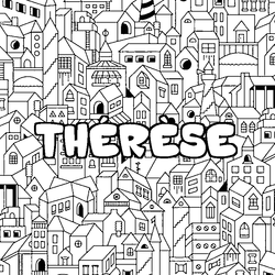 Coloraci&oacute;n del nombre TH&Eacute;R&Egrave;SE - decorado ciudad