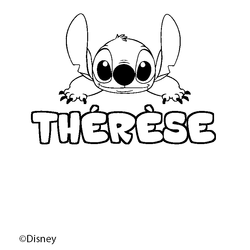 Coloraci&oacute;n del nombre TH&Eacute;R&Egrave;SE - decorado Stitch