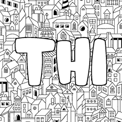Coloraci&oacute;n del nombre THI - decorado ciudad