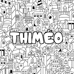 Coloraci&oacute;n del nombre THIM&Eacute;O - decorado ciudad