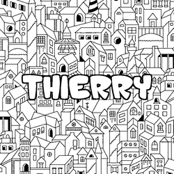 Coloraci&oacute;n del nombre THIERRY - decorado ciudad