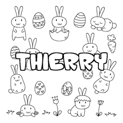 Coloraci&oacute;n del nombre THIERRY - decorado Pascua