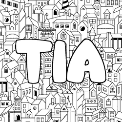 Coloraci&oacute;n del nombre TIA - decorado ciudad
