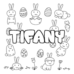 Coloraci&oacute;n del nombre TIFANY - decorado Pascua