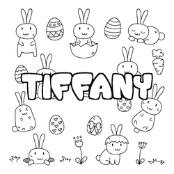 Coloraci&oacute;n del nombre TIFFANY - decorado Pascua