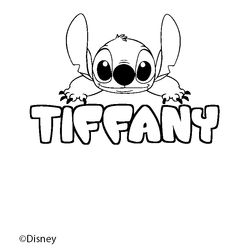 Coloraci&oacute;n del nombre TIFFANY - decorado Stitch