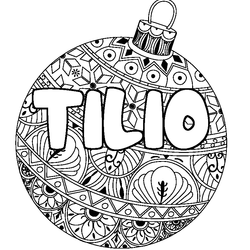 Coloraci&oacute;n del nombre TILIO - decorado bola de Navidad