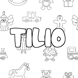 Coloraci&oacute;n del nombre TILIO - decorado juguetes