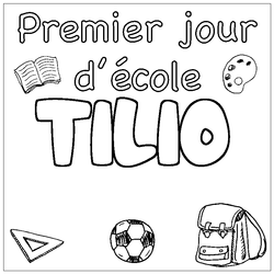 Coloraci&oacute;n del nombre TILIO - decorado primer d&iacute;a de escuela