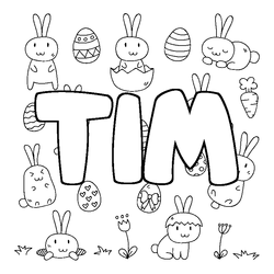 Coloraci&oacute;n del nombre TIM - decorado Pascua