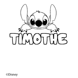 Coloraci&oacute;n del nombre TIMOTHE - decorado Stitch
