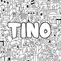 Coloraci&oacute;n del nombre TINO - decorado ciudad
