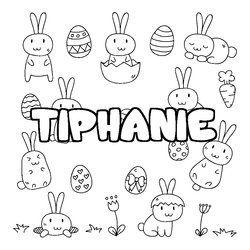 Coloraci&oacute;n del nombre TIPHANIE - decorado Pascua