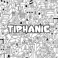 Coloraci&oacute;n del nombre TIPHANIE - decorado ciudad