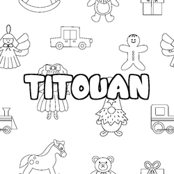 Coloraci&oacute;n del nombre TITOUAN - decorado juguetes