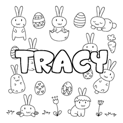 Coloraci&oacute;n del nombre TRACY - decorado Pascua