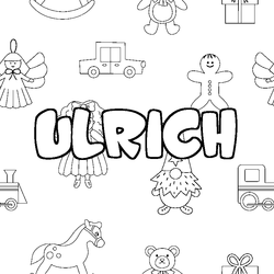 Coloraci&oacute;n del nombre ULRICH - decorado juguetes