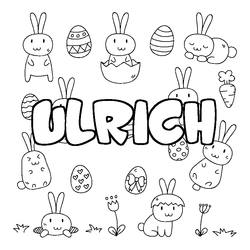Coloraci&oacute;n del nombre ULRICH - decorado Pascua