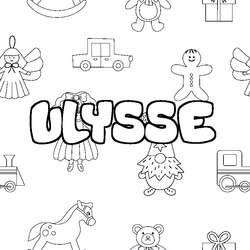 Coloraci&oacute;n del nombre ULYSSE - decorado juguetes