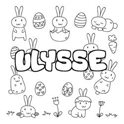 Coloraci&oacute;n del nombre ULYSSE - decorado Pascua