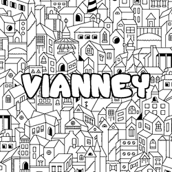 Coloraci&oacute;n del nombre VIANNEY - decorado ciudad