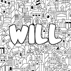 Coloraci&oacute;n del nombre WILL - decorado ciudad