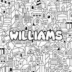 Coloraci&oacute;n del nombre WILLIAMS - decorado ciudad