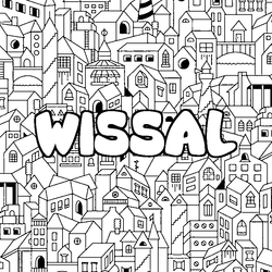 Coloraci&oacute;n del nombre WISSAL - decorado ciudad