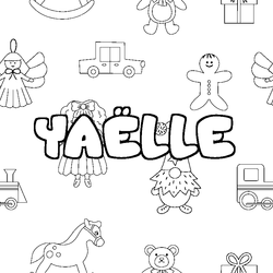 Coloraci&oacute;n del nombre YA&Euml;LLE - decorado juguetes