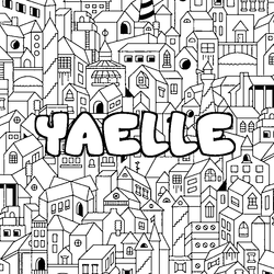 Coloraci&oacute;n del nombre YAELLE - decorado ciudad