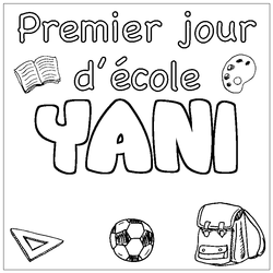 Coloraci&oacute;n del nombre YANI - decorado primer d&iacute;a de escuela