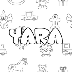 Coloraci&oacute;n del nombre YARA - decorado juguetes