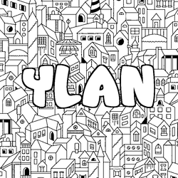 Coloraci&oacute;n del nombre YLAN - decorado ciudad