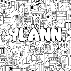 Coloraci&oacute;n del nombre YLANN - decorado ciudad
