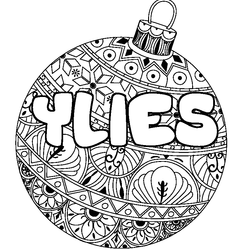Coloraci&oacute;n del nombre YLIES - decorado bola de Navidad