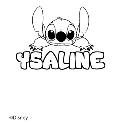 Coloraci&oacute;n del nombre YSALINE - decorado Stitch
